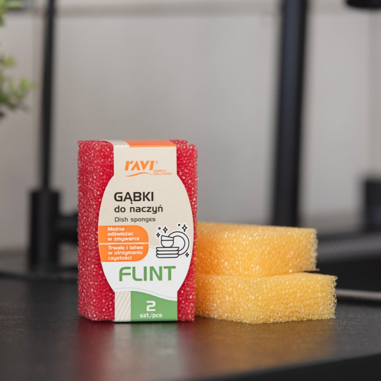 Gąbki do naczyń FLINT 2 sztuki RAVI